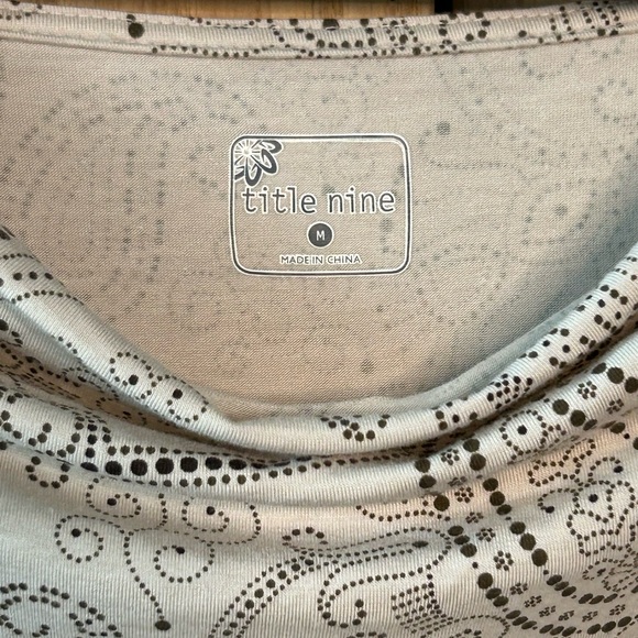 Title Nine Cowl Neck Sleeveless Dress – Neutral Paisley Print – Size M - Picture 3 of 7